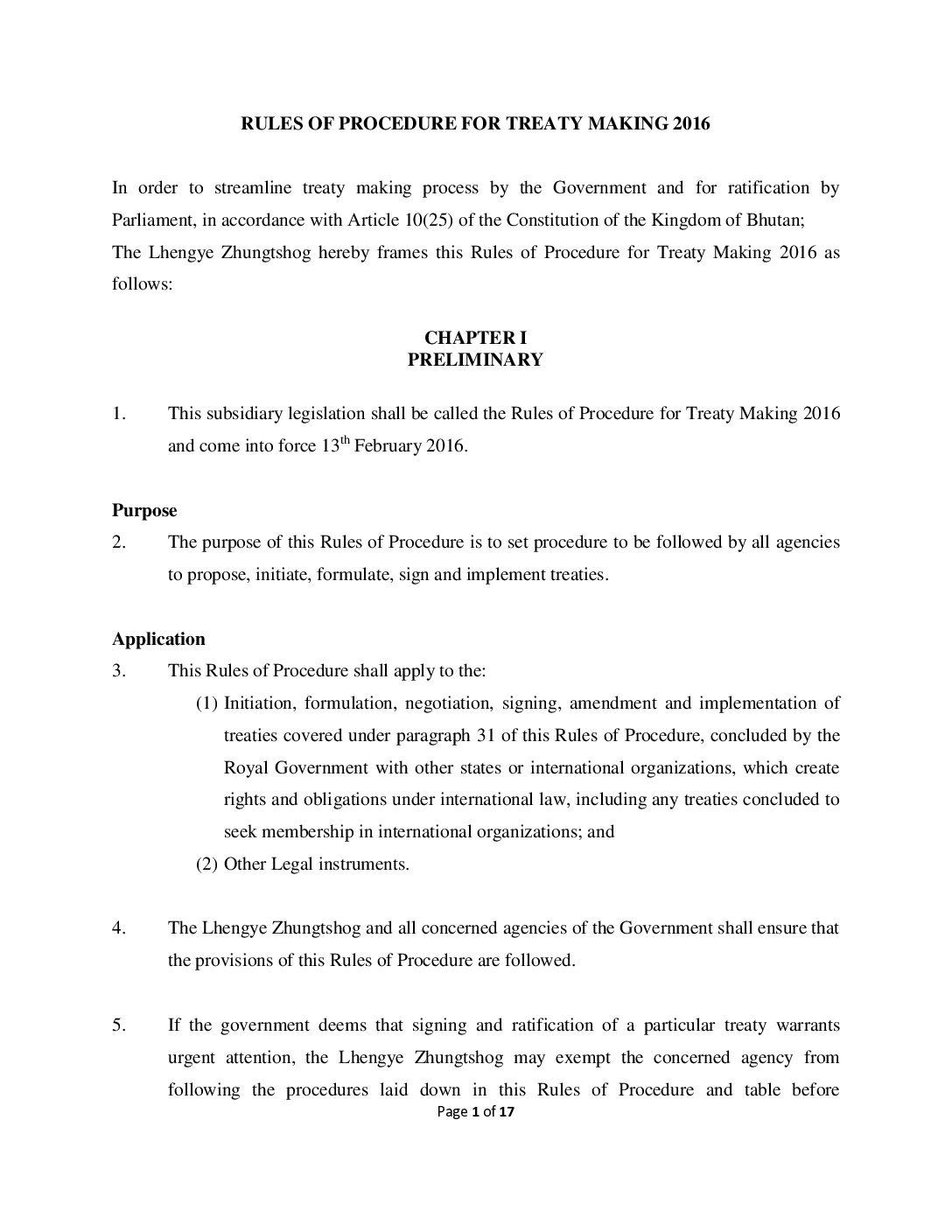 RoP for Treaty Making (English)